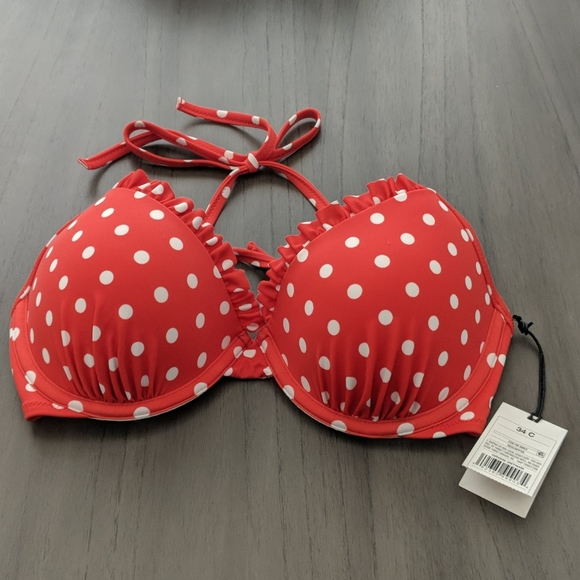 SOLD - Ruffle Edge Bikini Top - Picture 2 of 3